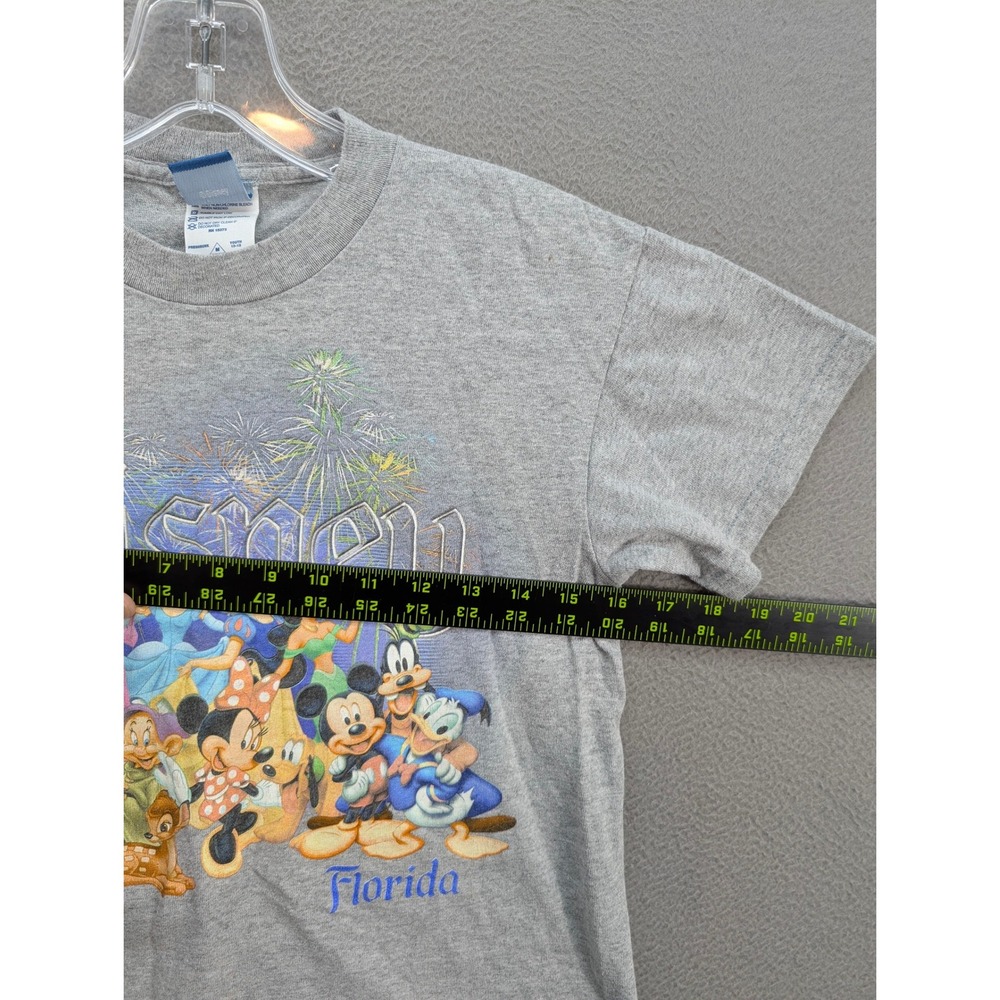 Disney Characters Florida T-Shirt Youth‎ Size M (10-12) Gray Made in USA Casual - Picture 6 of 9